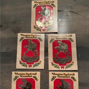 1983 Norman Rockwell Christmas Ornament 1933 50th Year Celebration Antique.